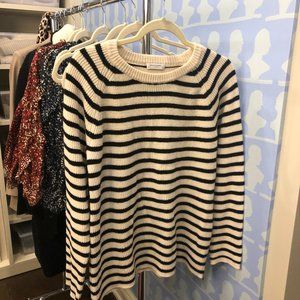 Equipment Oversized Striped Wool Blend Sweater